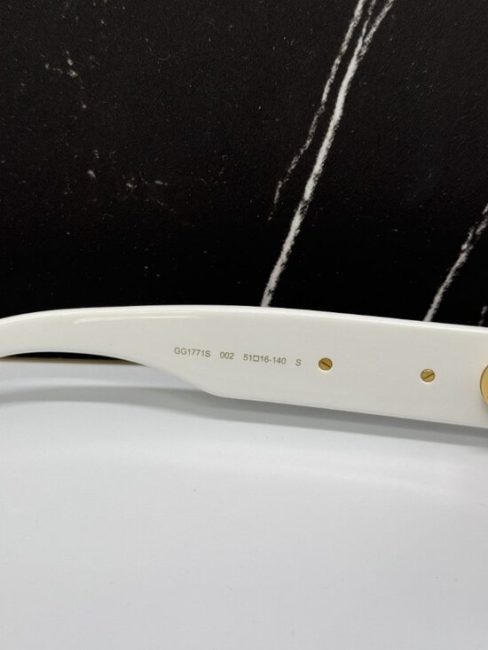 NEW GUCCI GG1771S 002 SUNGLASSES WHITE SQUARE WOMEN GUCCI EYEWEAR main image 8